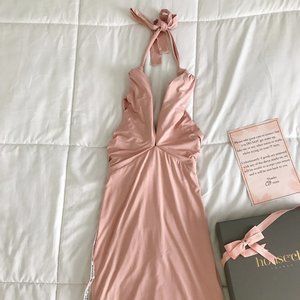 HouseofCB 'Sidra' Silky Jersey Draped Halter Dress